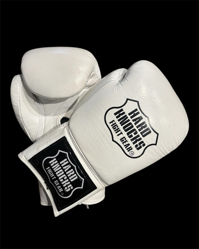 Hard Knocks Power Platinum Lace-Up Sparring Gloves