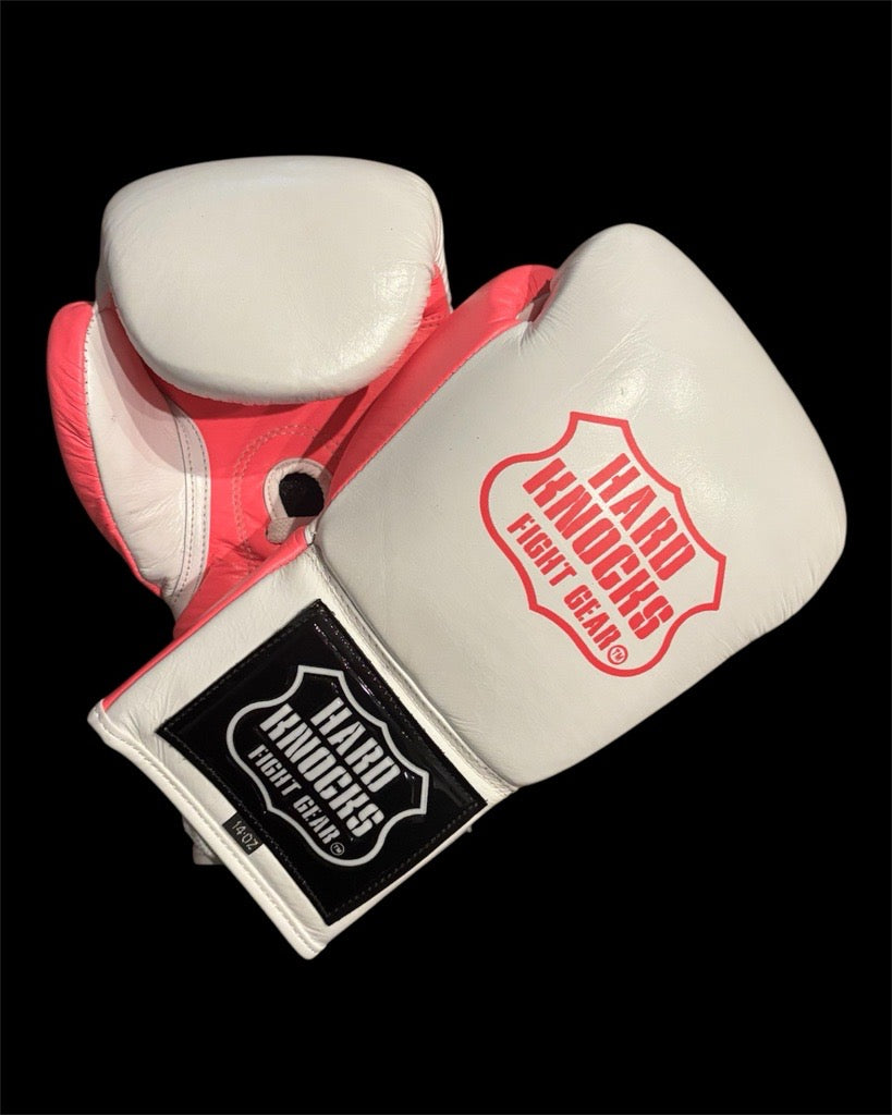 Hard Knocks Power Platinum Lace-Up Sparring Gloves